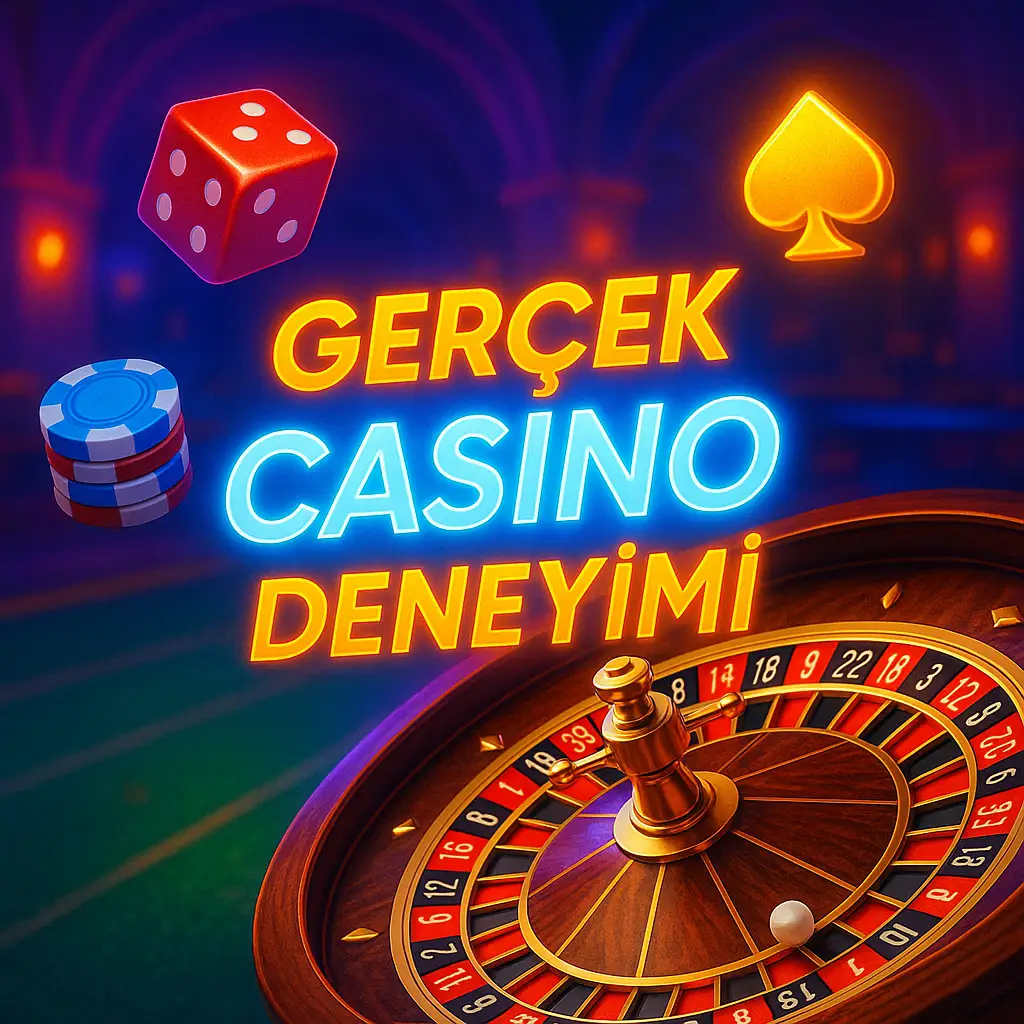 Parlak ışıklar altında canlı casino atmosferi